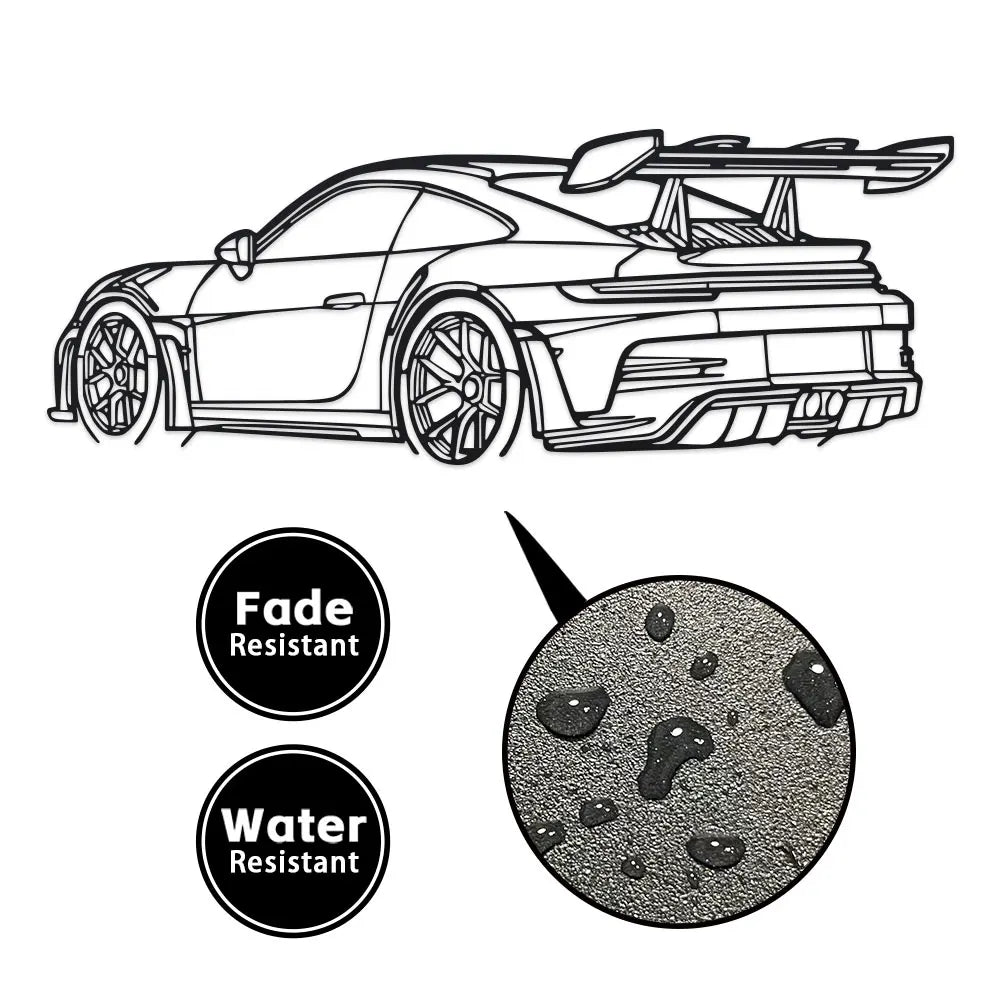 Minimalist Sports Car Metal Wall Art