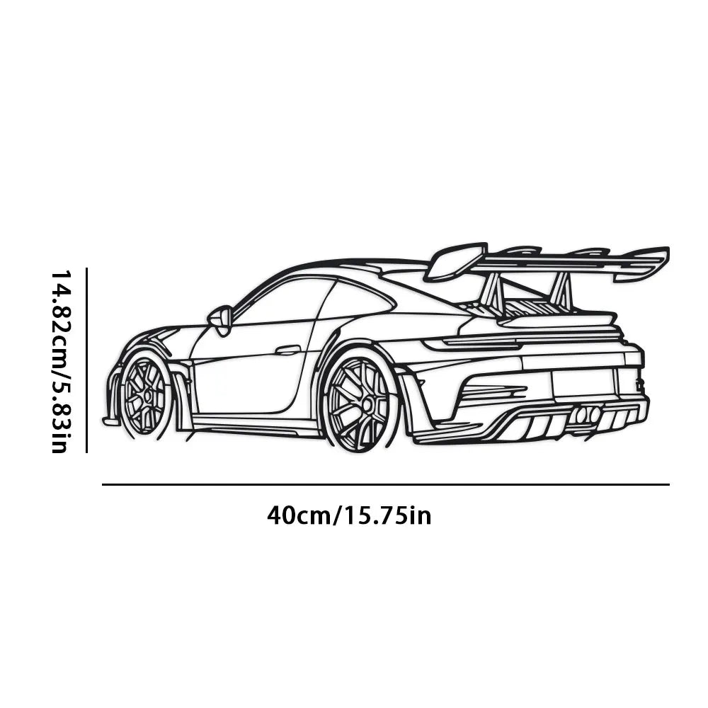 Minimalist Sports Car Metal Wall Art