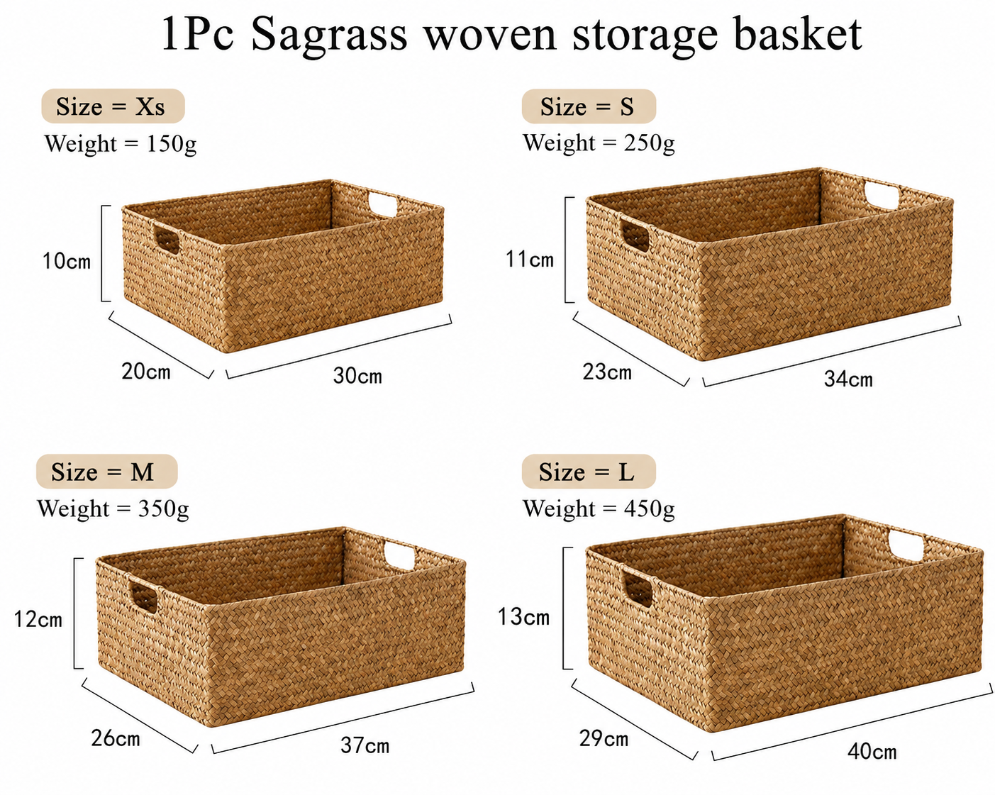 Nordic Woven Seagrass Basket
