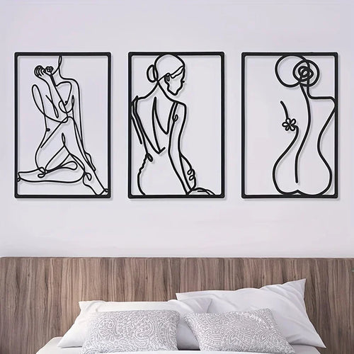 Abstract Figure Metal Wall Art Set