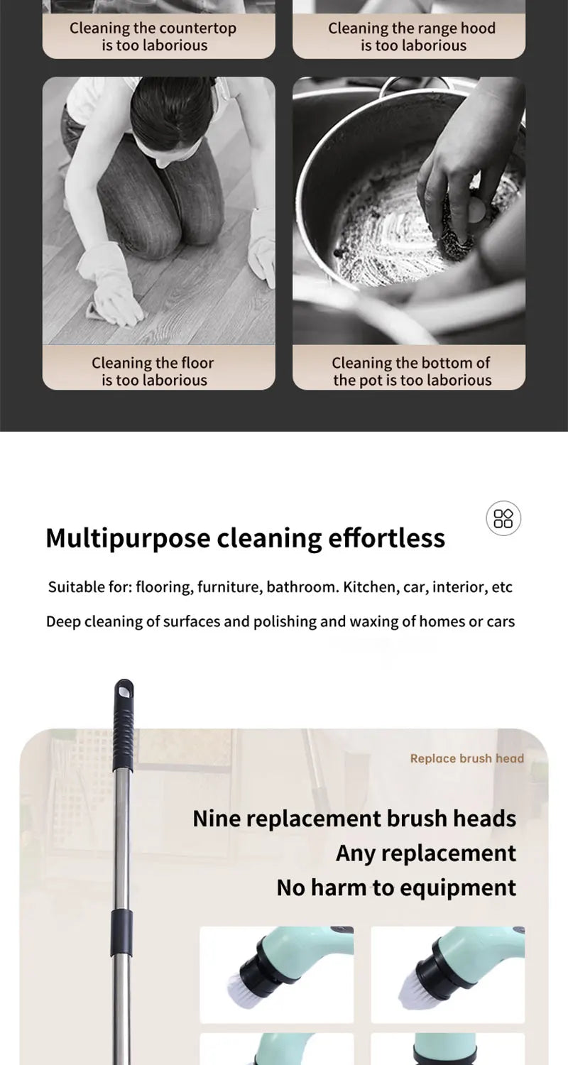 SpinForce™ 9-in-1 Electric Cleaning Brush