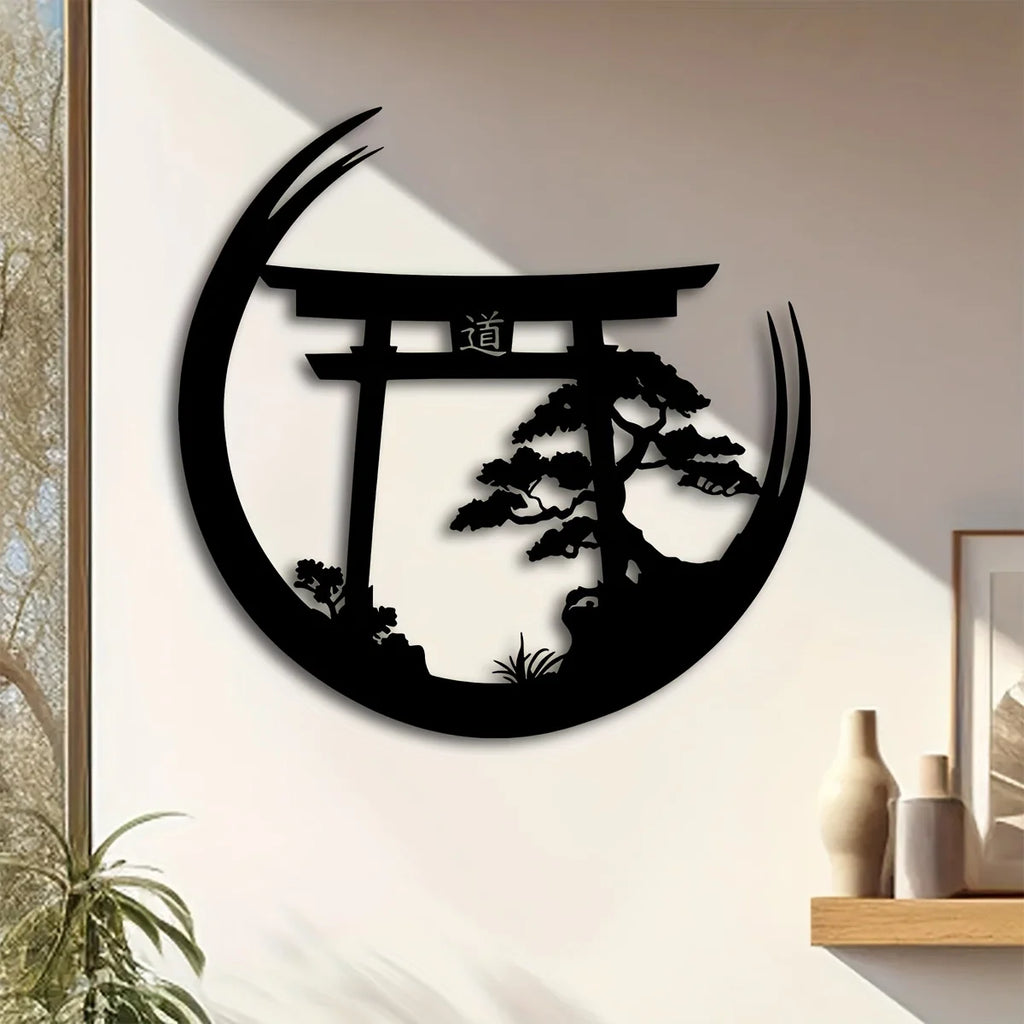 Zen Torii Gate Metal Wall Art