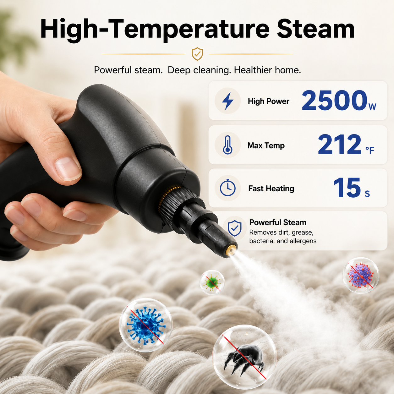 SteamForce™ Pro High-Pressure Handheld Steam Cleaner