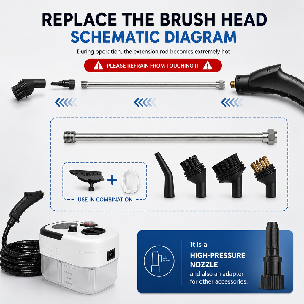 SteamForce™ Pro High-Pressure Handheld Steam Cleaner