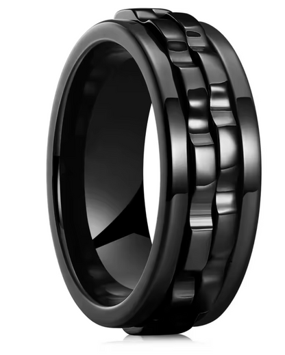 Titanium Steel Rotating Fidget Ring