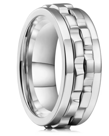 Titanium Steel Rotating Fidget Ring