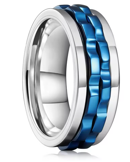 Titanium Steel Rotating Fidget Ring