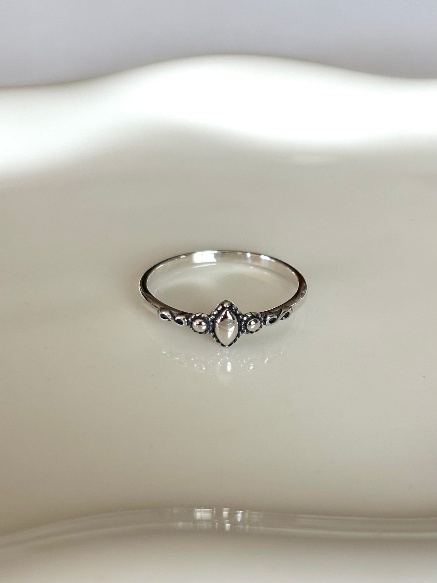 Whisper of Bali: Dainty 925 Silver Ring for Timeless Elegance