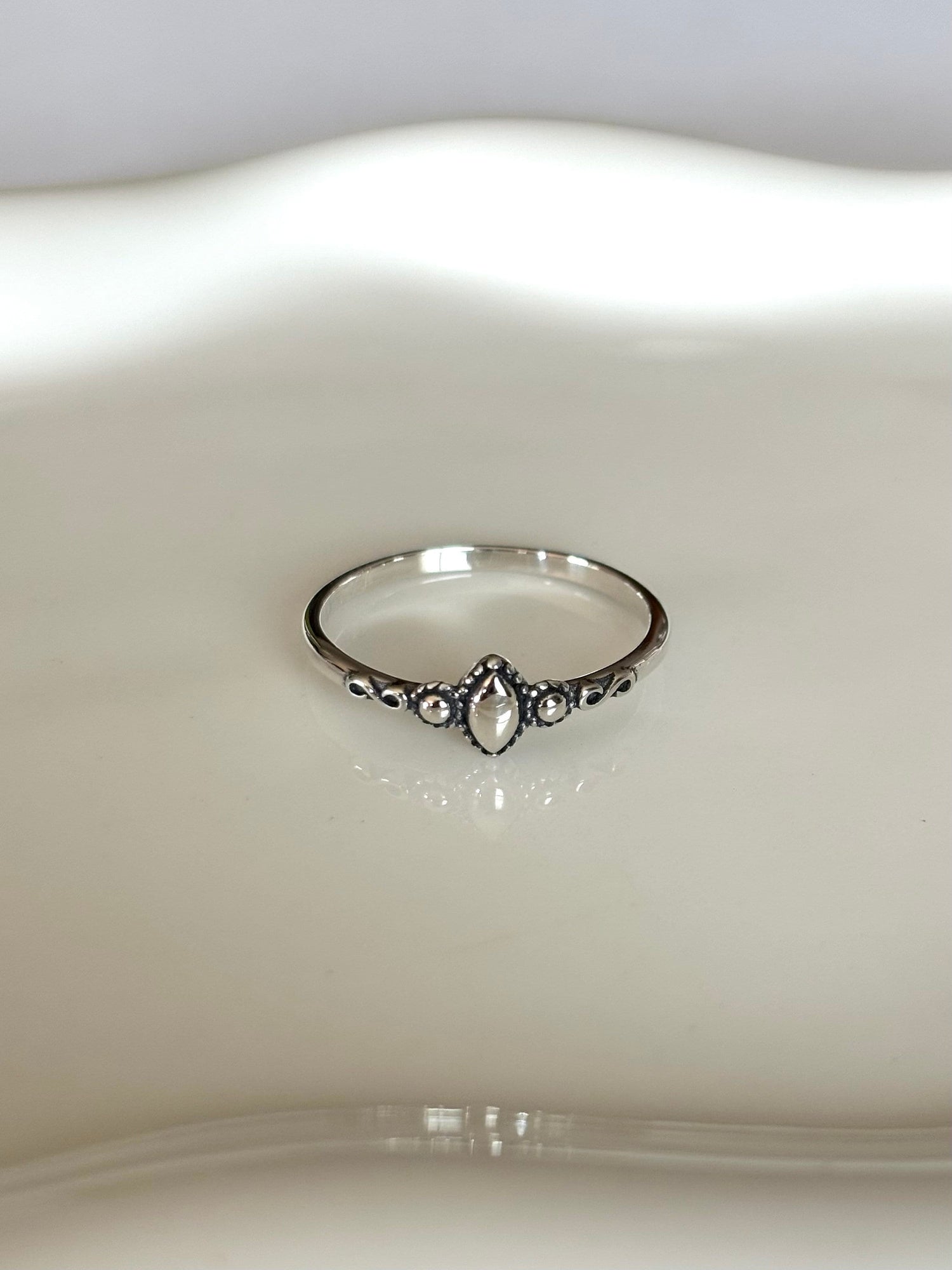 Whisper of Bali: Dainty 925 Silver Ring for Timeless Elegance