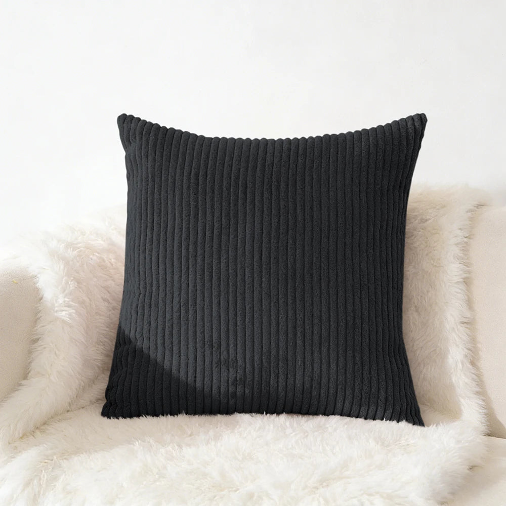 Corduroy Pillow Cover 40X40 45X45 50X50 30X50 CM Soft Plush Flannel Cushion Cover Fluffy Couch Pillow Case for Sofa Living Room