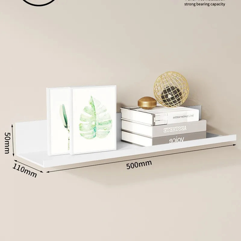 Metal Wall Shelf Bookshelf Wall Shelf Bathroom Shelf Drilling Book Shelf Wall Shelve for Entrance Living Room Bedroom Kitchen