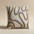 45X45 Boho Style Chenille Decorative Throw Pillow Cover Soft Geometric Lines Cushion Covers 3-Color Pillowcase Sofa Living Room