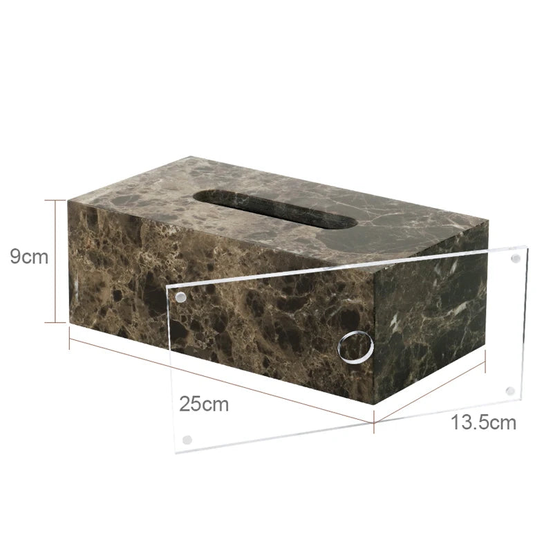 Emperador Dark Natural Marble Bathroom Accessories Luxury Soap Dispenser Soap Dish Reed Diffuser Bathroom Set