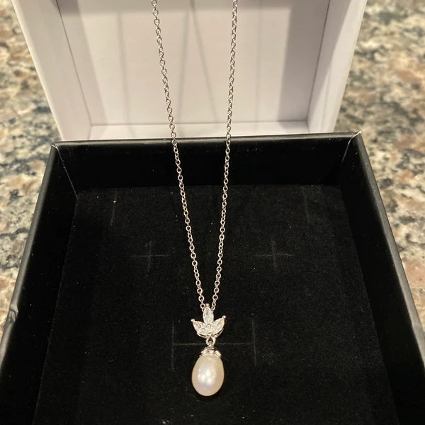 Eternal Pearl & Diamond Necklace